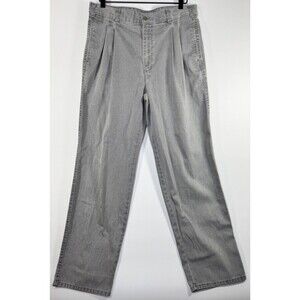 Vintage Levi's Officer Corps Pleated Trouser Men W34 Gray Workwear Jeans 80s 90s